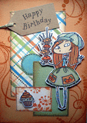 Fille gourmande et douce f&ecirc;te d'anniversaire
